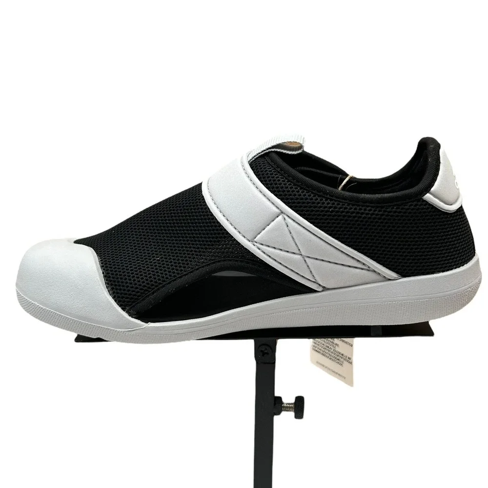 Adidas‎ Youth Boys Sporty Sandal Sz 2 Black-Gray Slip-on Closed Toe Water Shoes